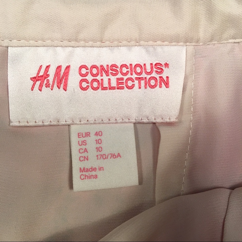 H&M Coral Pink Lace Pencil Skirt size 10 - Picture 3 of 5